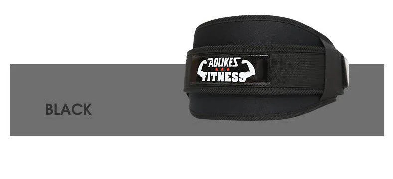 Nylon fitness weightlifting waistband belt in black, red and yellow colour options