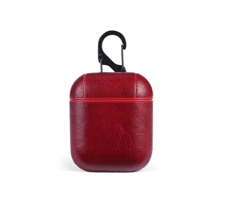 Genuine leather protective case for Apple Airpods in multiple colour options