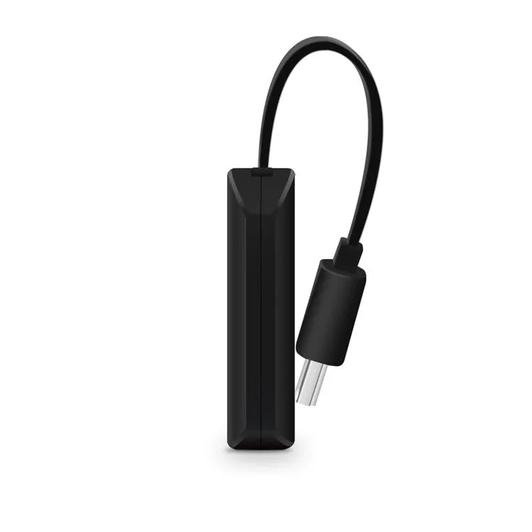 Black USB to HDMI screen mirroring dongle for mobile phones, measuring 52mm by 26mm.