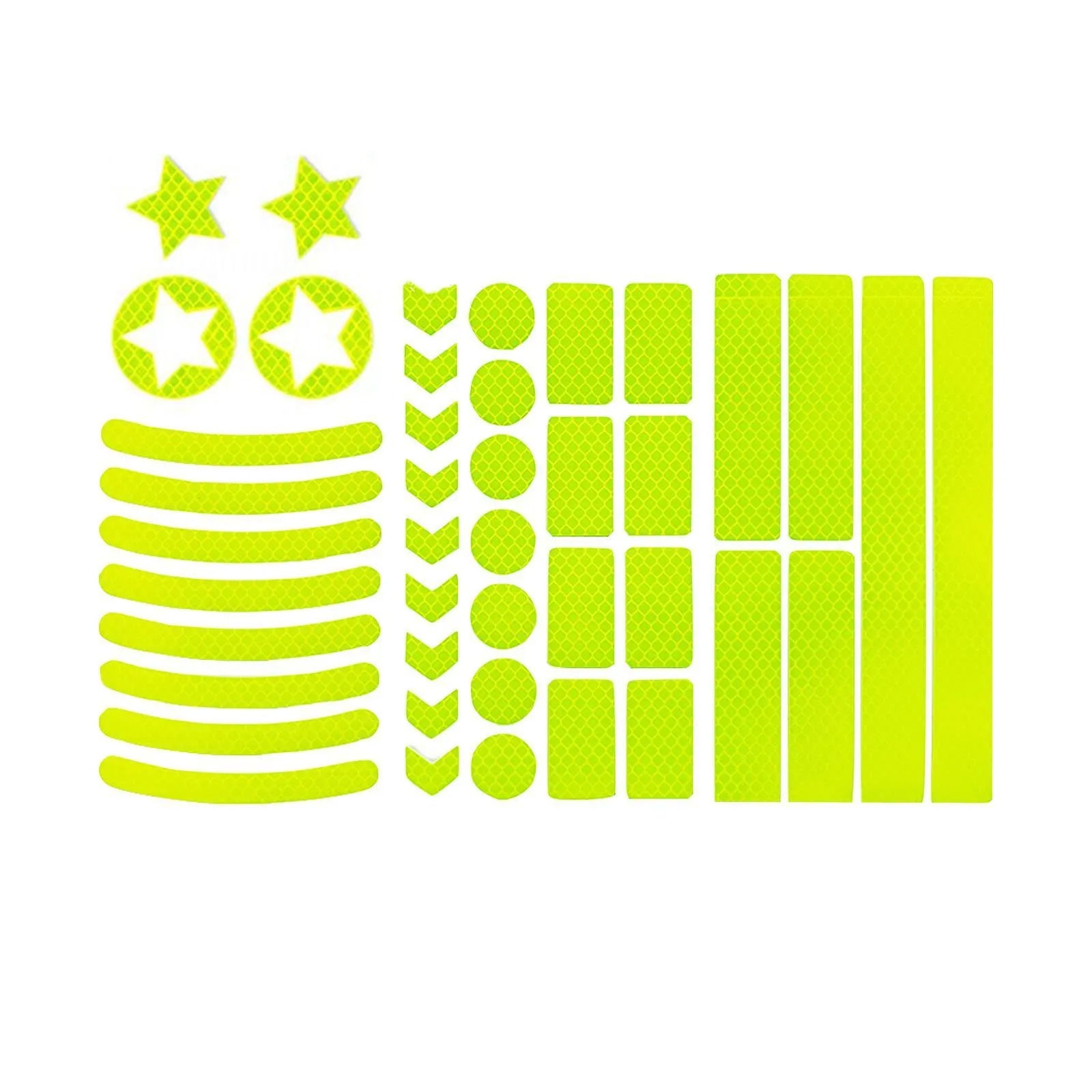 Bicycle reflective warning tape with geometric grid pattern in blue, yellow, red and white colours