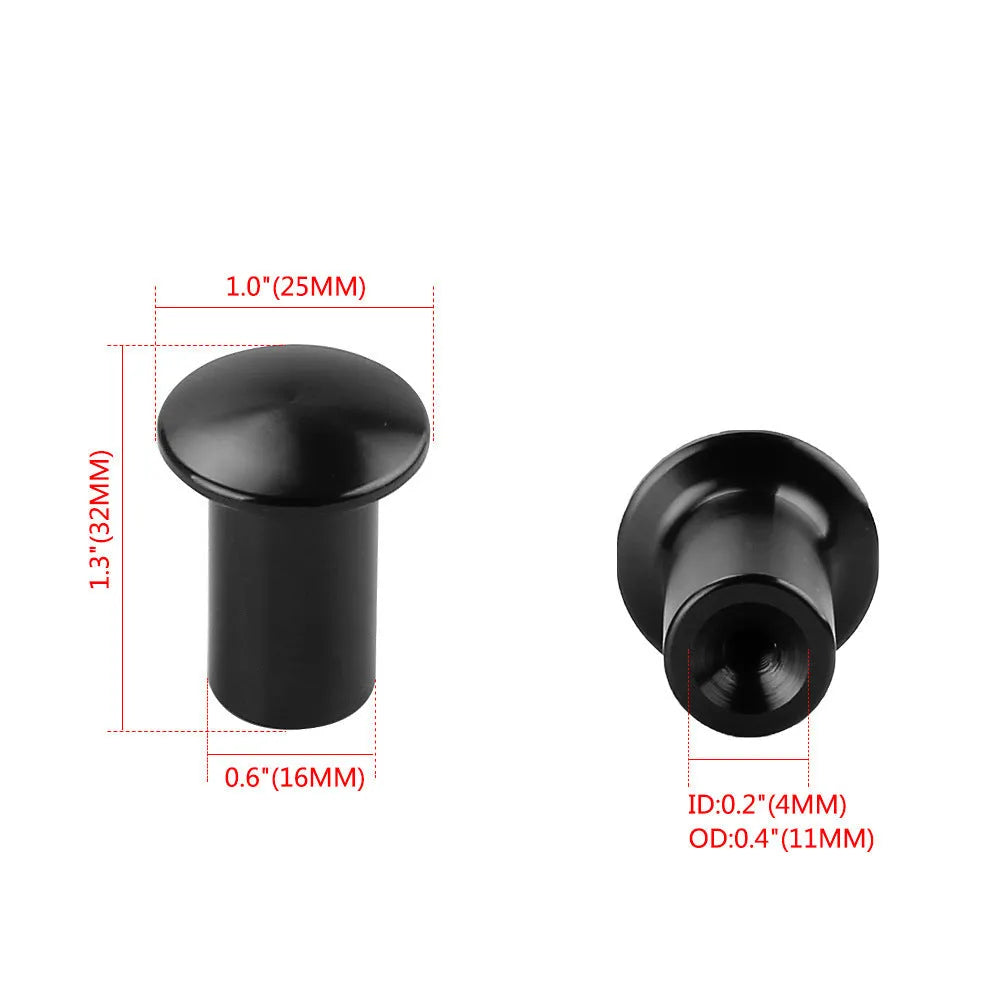 Aluminium alloy car handbrake replacement cap in gold, silver, black, blue, and red colours for vehicle modification