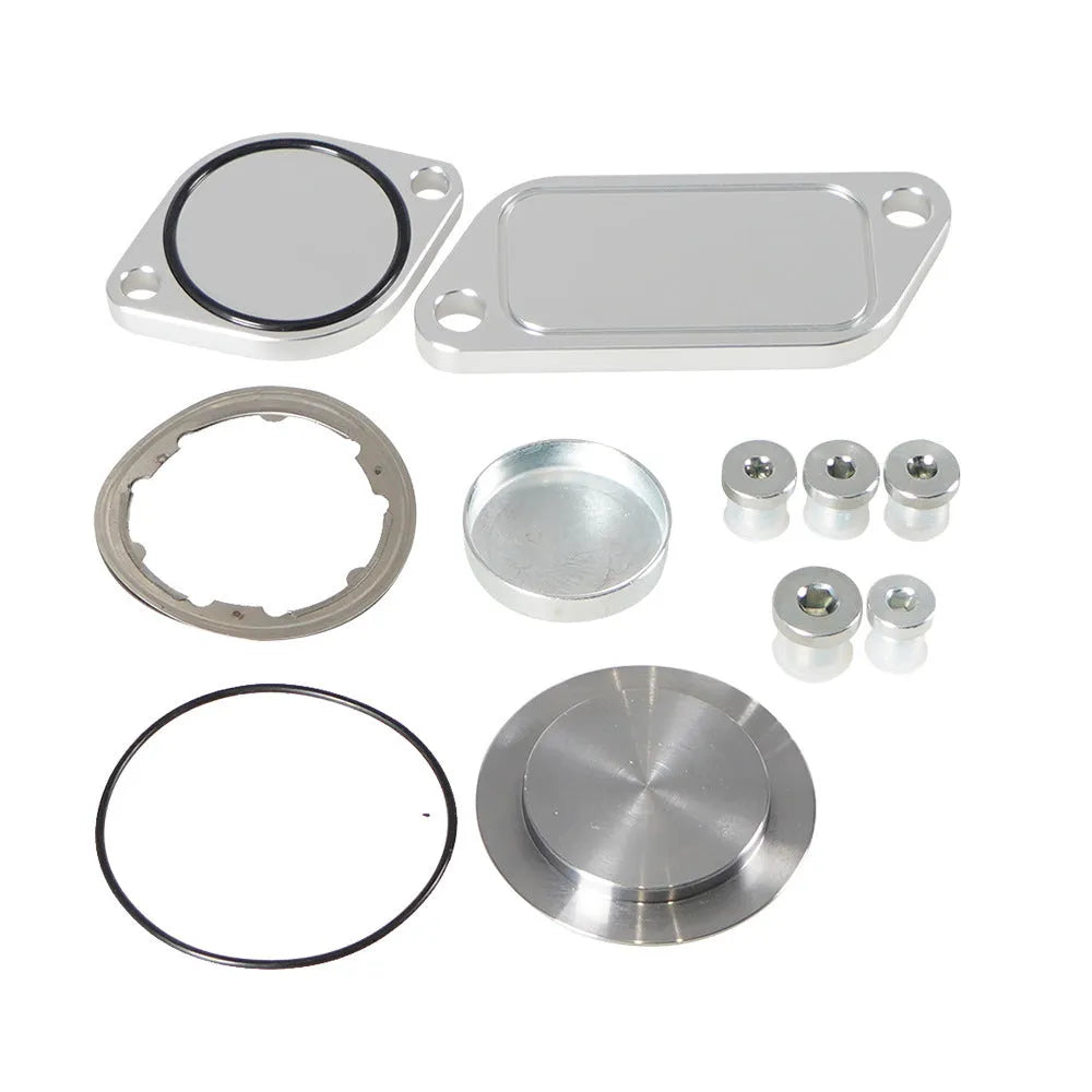Silver aluminium alloy automotive valve cover for cooler exhaust gas recirculation systems.