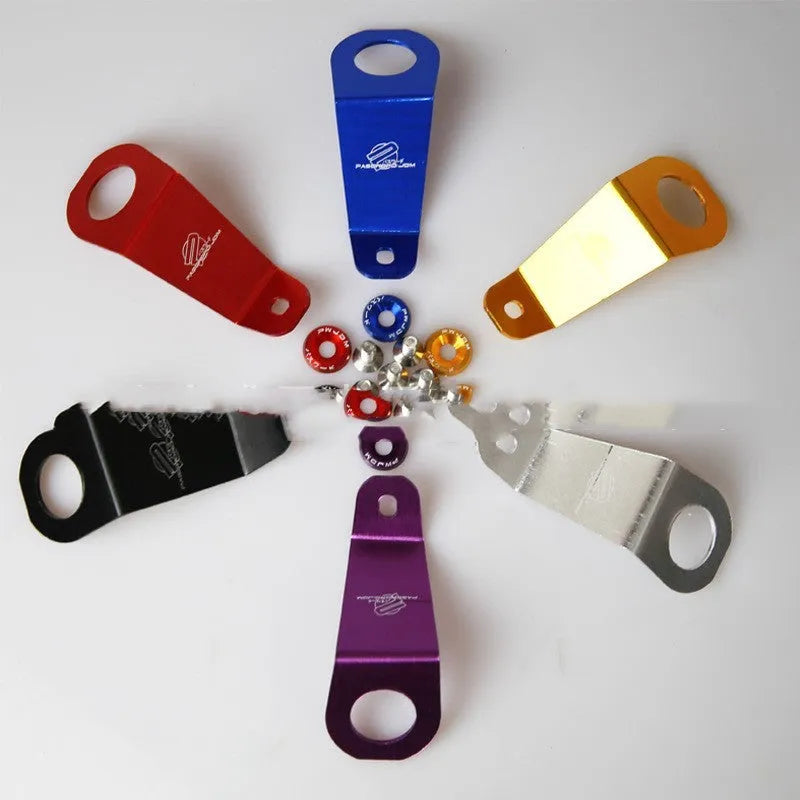Aluminium radiator mounting bracket for Honda Civic EG in an anodised colour finish.