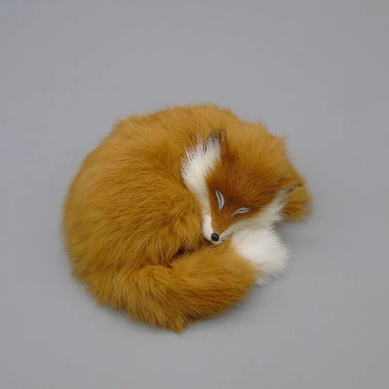 Artificial white fox fur decoration measuring 15cm long for car and home use