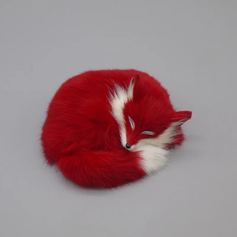Artificial white fox fur decoration measuring 15cm long for car and home use