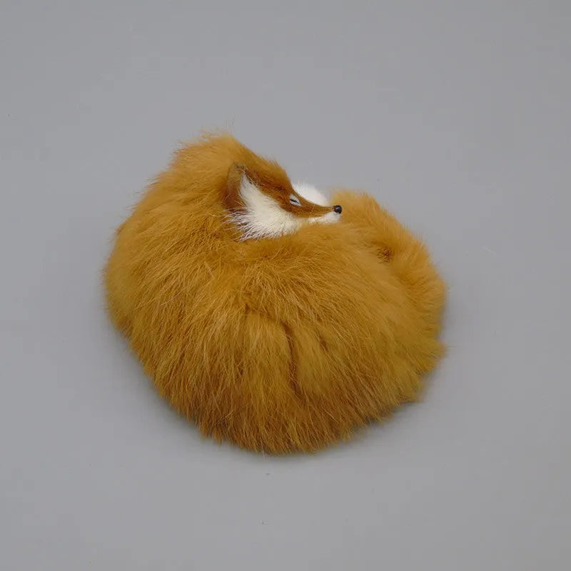 Artificial white fox fur decoration measuring 15cm long for car and home use