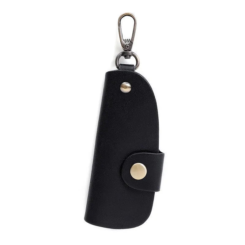 Handmade genuine leather car key storage bag in short length dimensions with colour options