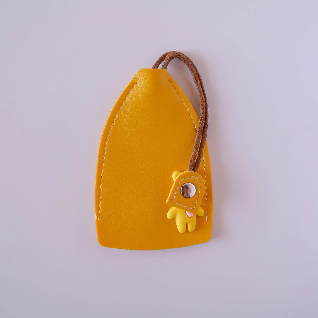 Universal large capacity PU leather car key case with credit card slots in five colour options.