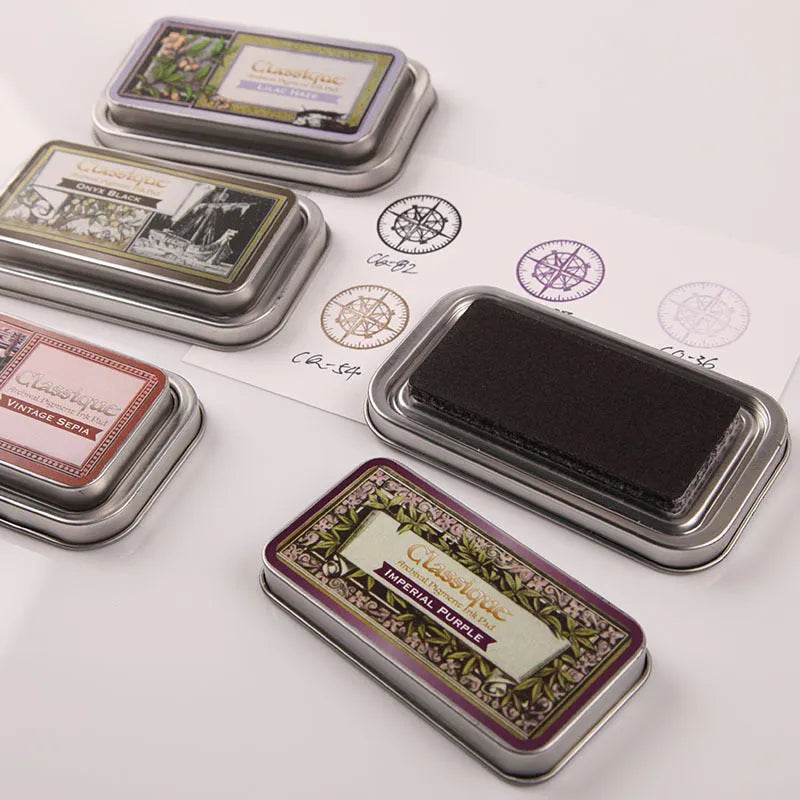 Rectangle notebook stamp pad with oily ink for DIY rubber stamp projects in five colour options