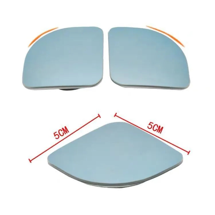 White glass car blind spot mirror with 360-degree adjustable mounting