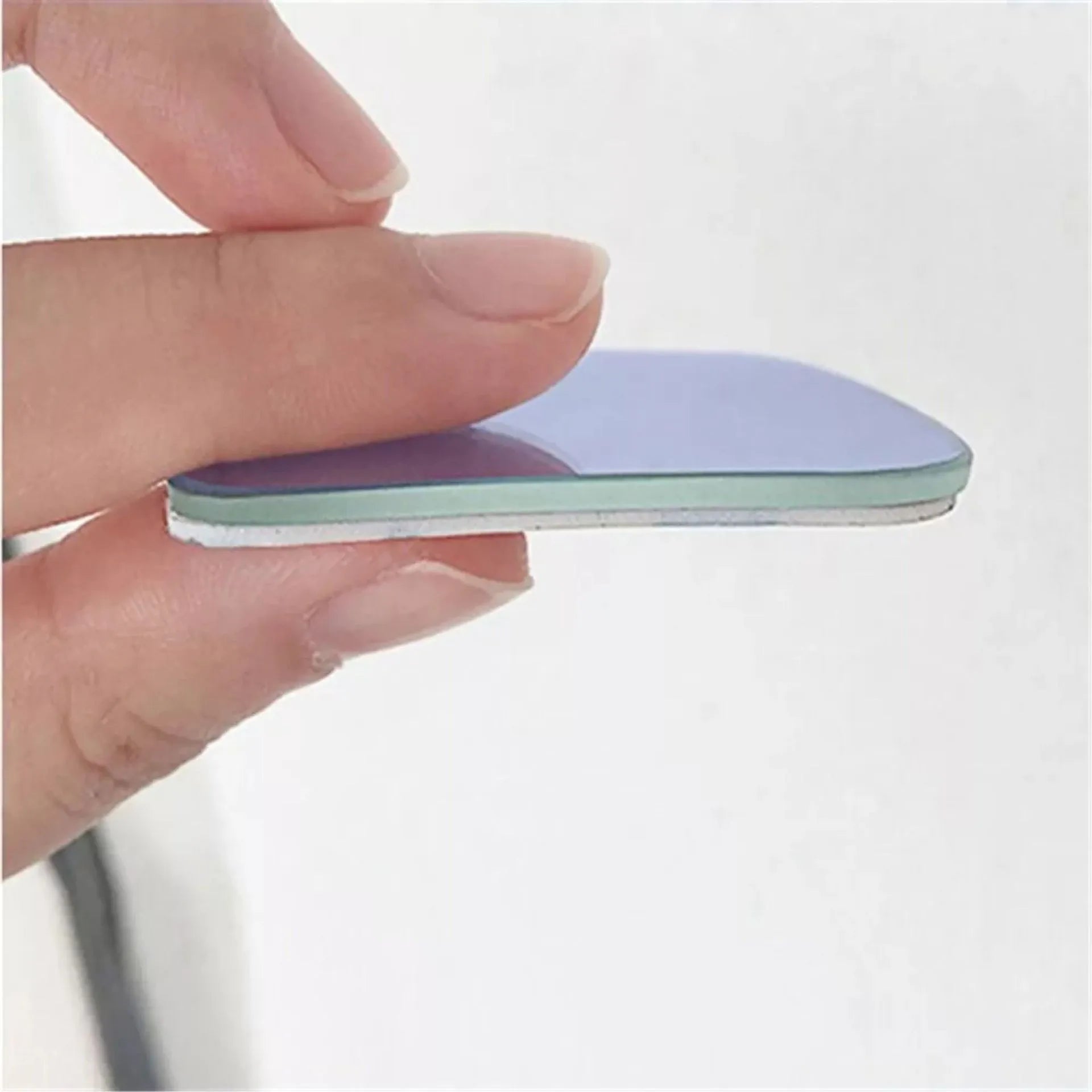 White glass car blind spot mirror with 360-degree adjustable mounting