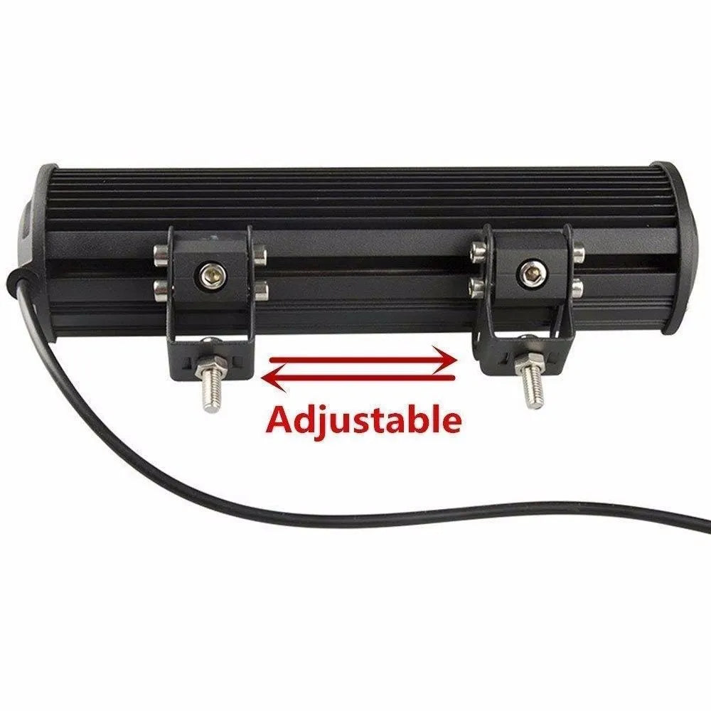 Black aluminium alloy LED roof light with double-row design for off-road vehicles