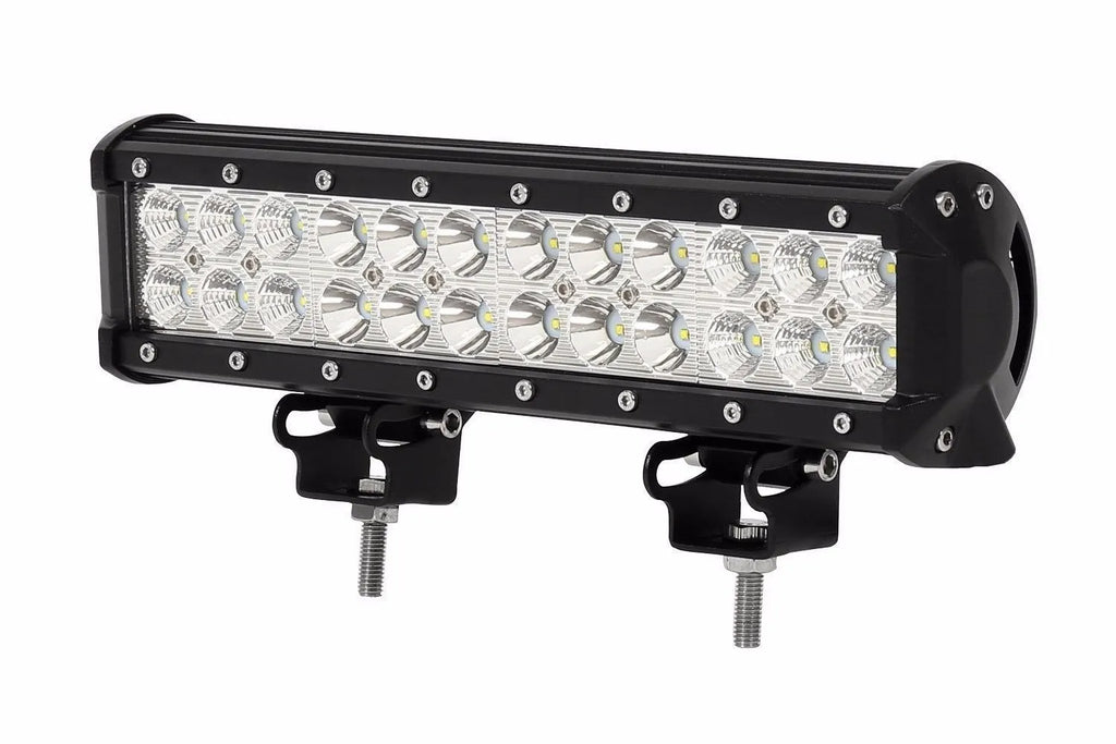 Black aluminium alloy LED roof light with double-row design for off-road vehicles