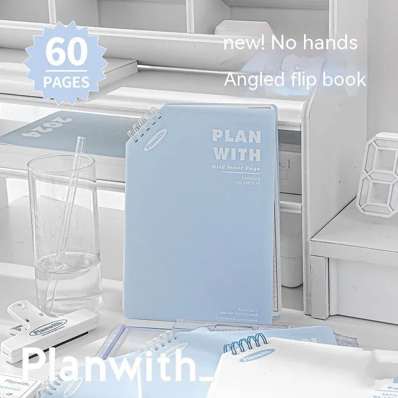 Oblique angle binding artsy ins style salt series draft notebook in A5 and B5 sizes