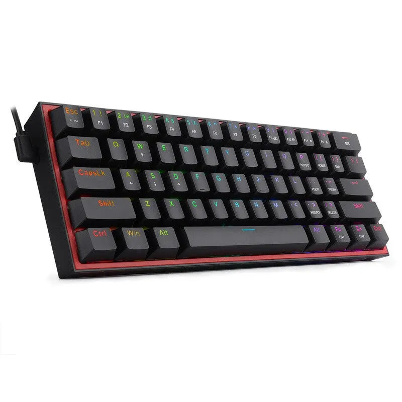 K617 wired mechanical keyboard with RGB backlighting and white pink dual-colour keycaps