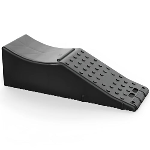 Black car seat protection pad with non-slip rubber base measuring 55 by 44 by 33 centimetres