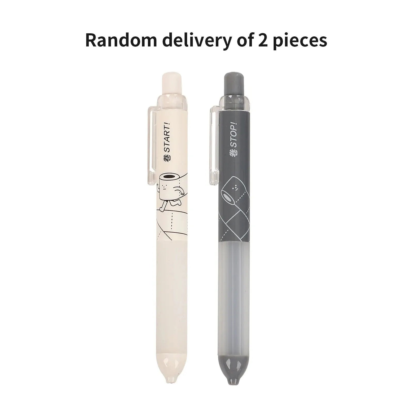 0.5mm automatic pencil with cloud grip pattern on plastic barrel in black and white colour options
