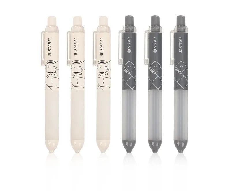 0.5mm automatic pencil with cloud grip pattern on plastic barrel in black and white colour options