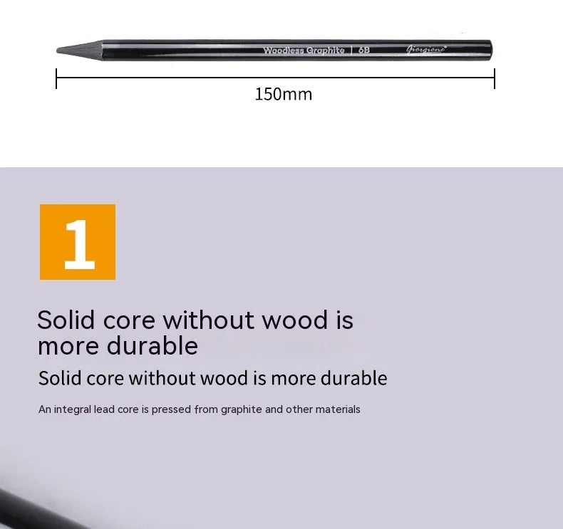 Carbonized Pencil Suit set showing graphite and carbonized pencils with wooden shells on a suction card.