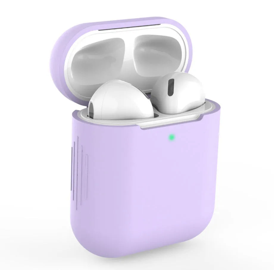 Silicone protective cover for Apple AirPods 2 wireless headphones in various colour options