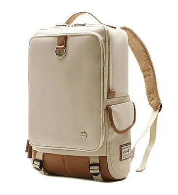 Modern large capacity Oxford cloth backpack in seven colour options showing 30cm width