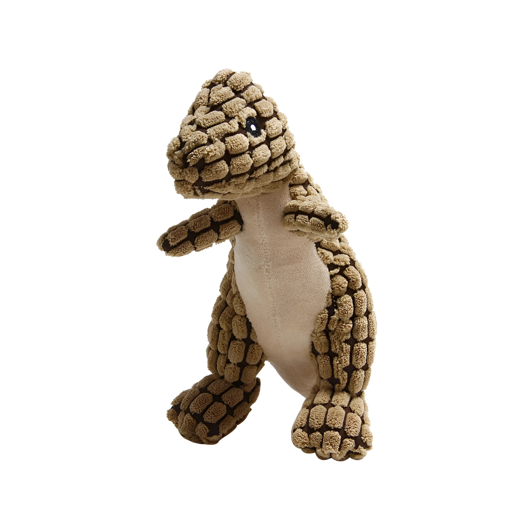Grey dog chew toy with sound measuring 35cm long for separation anxiety relief and bite-resistant chewing