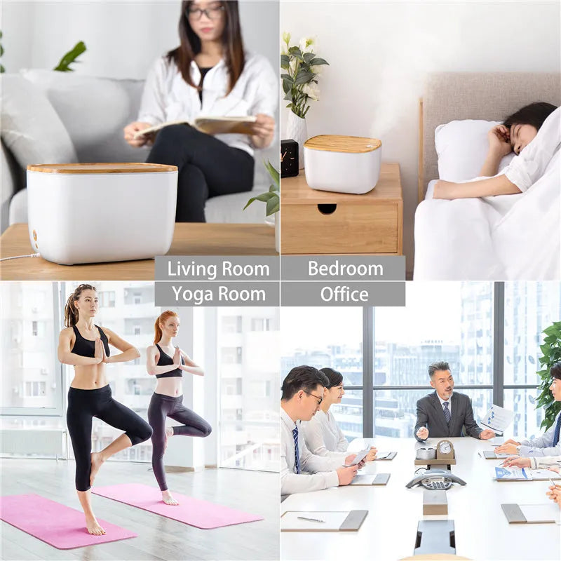 GX-22K household aromatherapy humidifier diffuser with LED night light, 1.8 litre tank, compact design