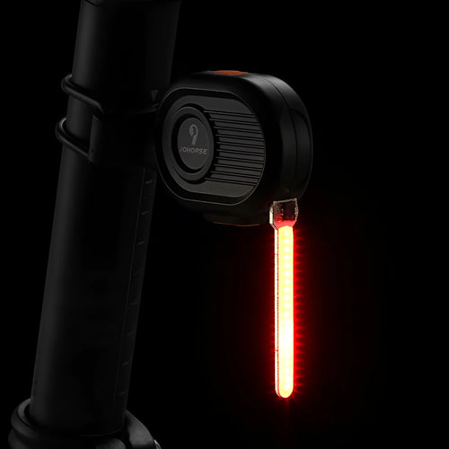 Bicycle taillight with animated running water or waterfall light effect in multiple colour options