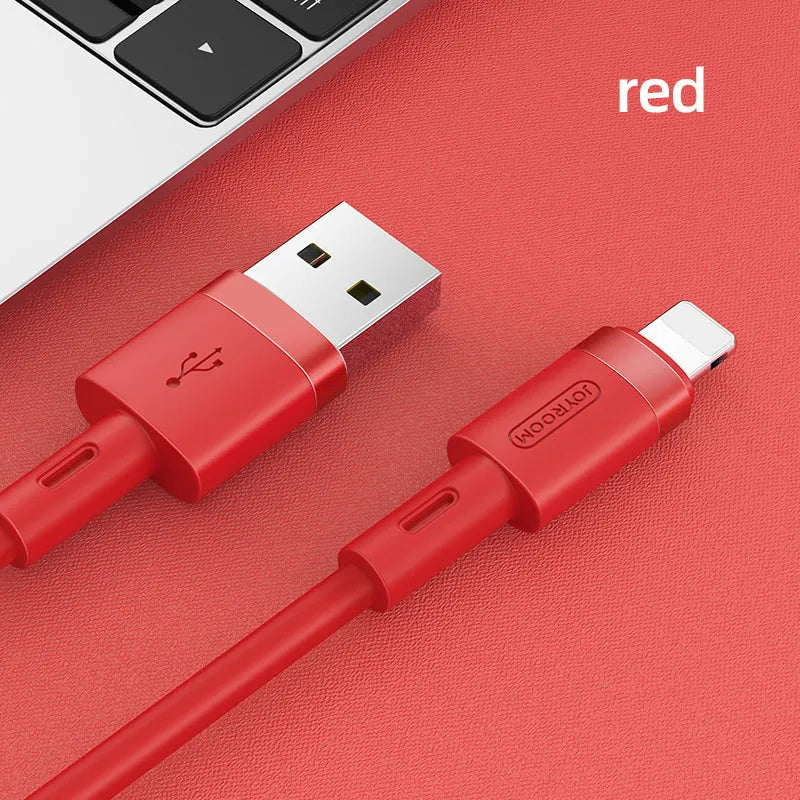 A 1.2-metre long USB Type-C charging cable shown in one of five colour options: Black, Purple, Red, White, or Yellow.