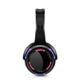 Black silent disco wireless headphones with 40mm drivers and built-in rechargeable battery for group party activities