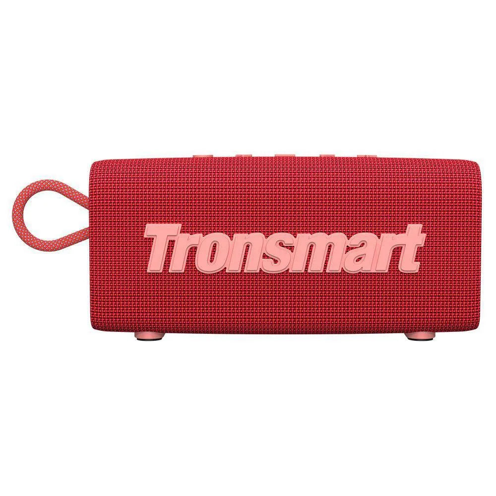 Portable waterproof Bluetooth speaker in multiple colours including black, blue, and camouflage, for outdoor use.