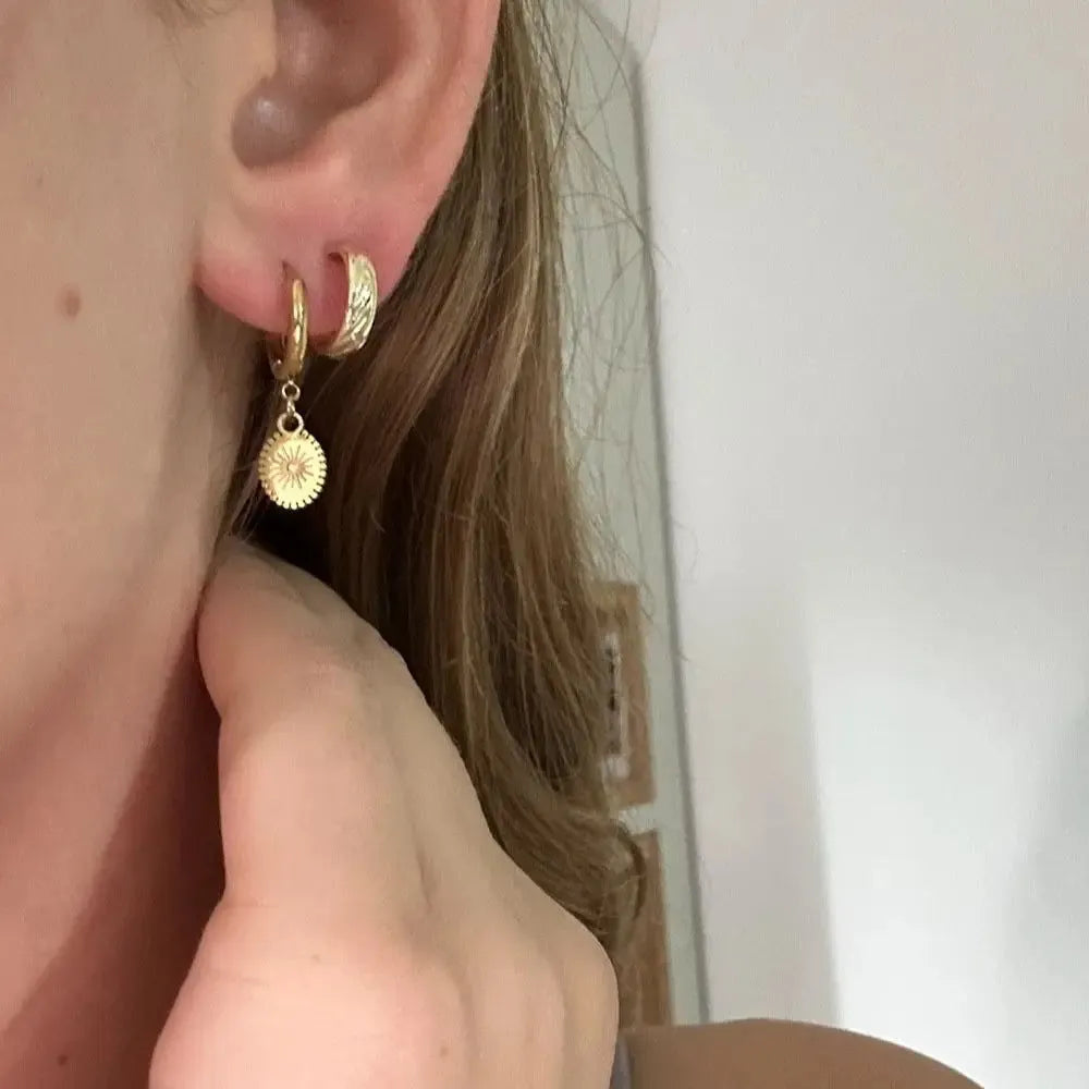 Stainless steel geometry earrings with ellipse design XY-EH005 style for women