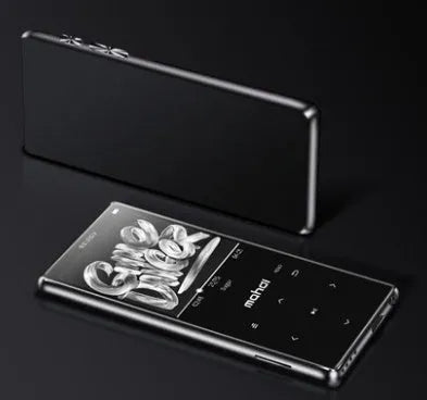 Ultra-thin portable MP3 player with a 2.4-inch touchscreen in choice of black, silver, blue, or red colours.