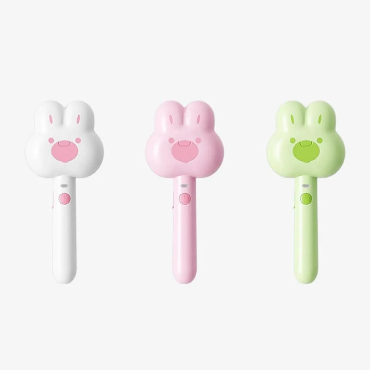 Rechargeable pet grooming steam brush in green colour with cartoon design