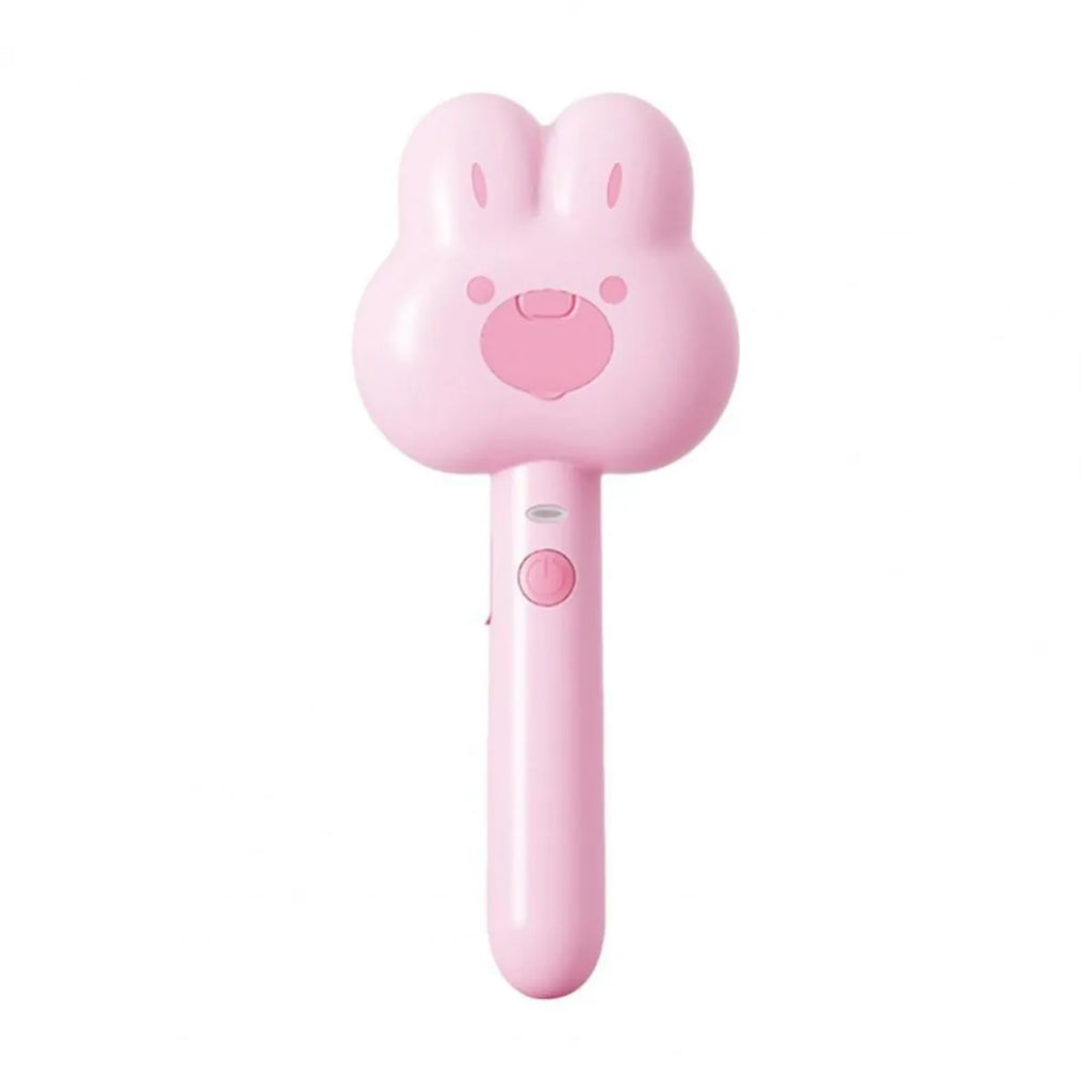 Rechargeable pet grooming steam brush in green colour with cartoon design