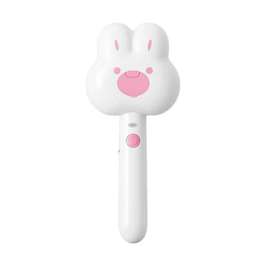 Rechargeable pet grooming steam brush in green colour with cartoon design