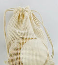 Water pink and light blue velvet makeup remover pads in 8cm size with cotton mesh storage bag