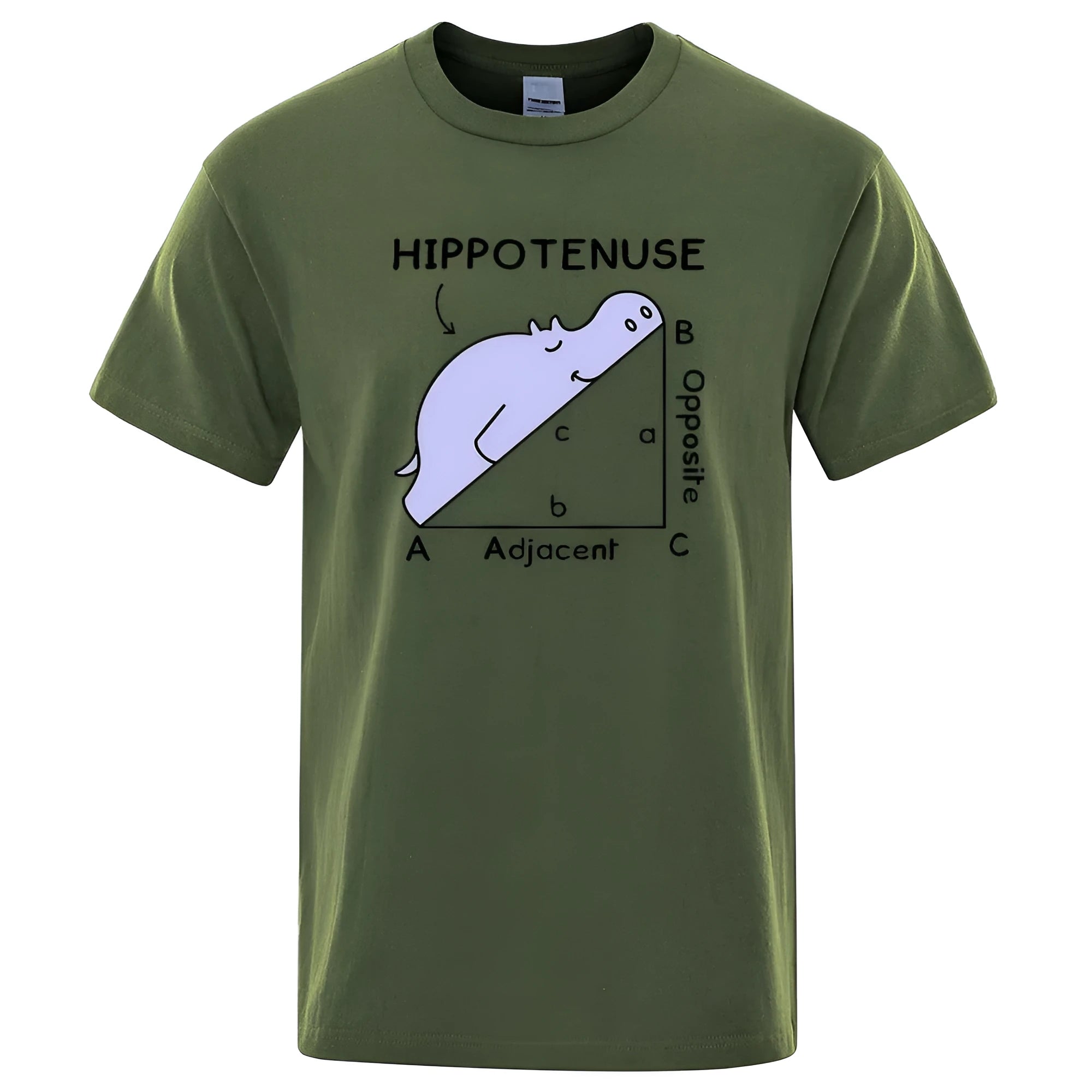 Hippotenuse Opposite Adjacent printed cotton T-shirt in loose fit style available in multiple colours