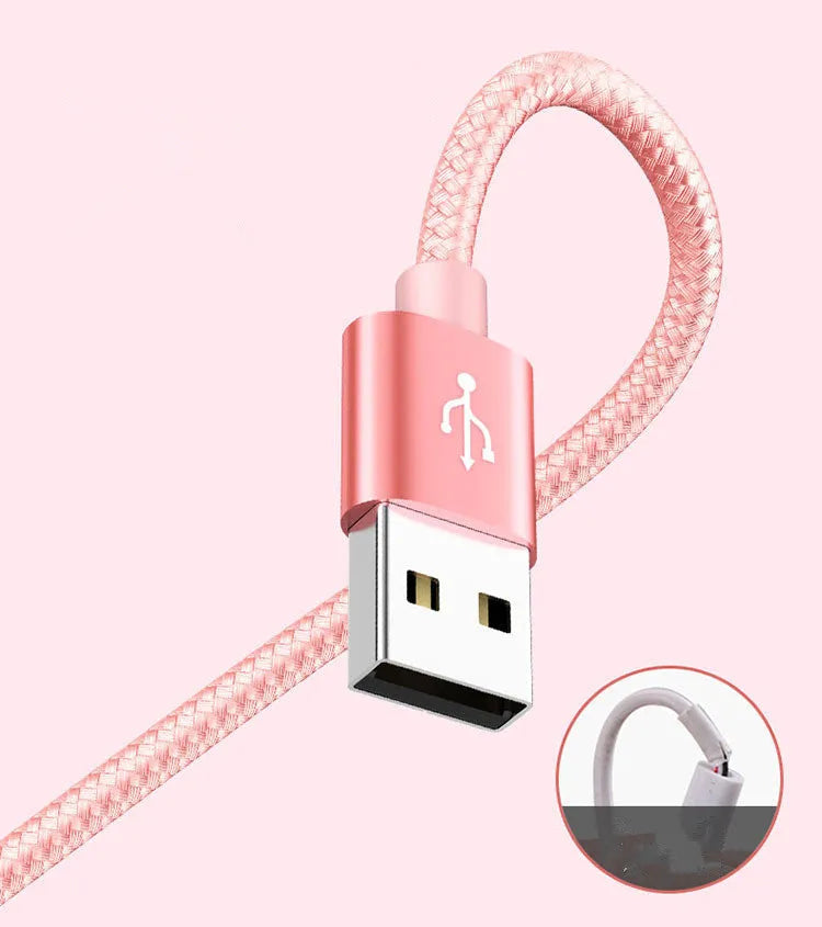 Three-in-one mobile phone charging cable with 1.2m length in multiple colour options