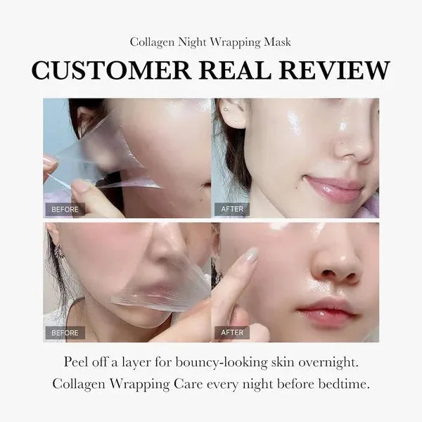 75ml collagen night face mask bottle with brush applicator for even overnight application