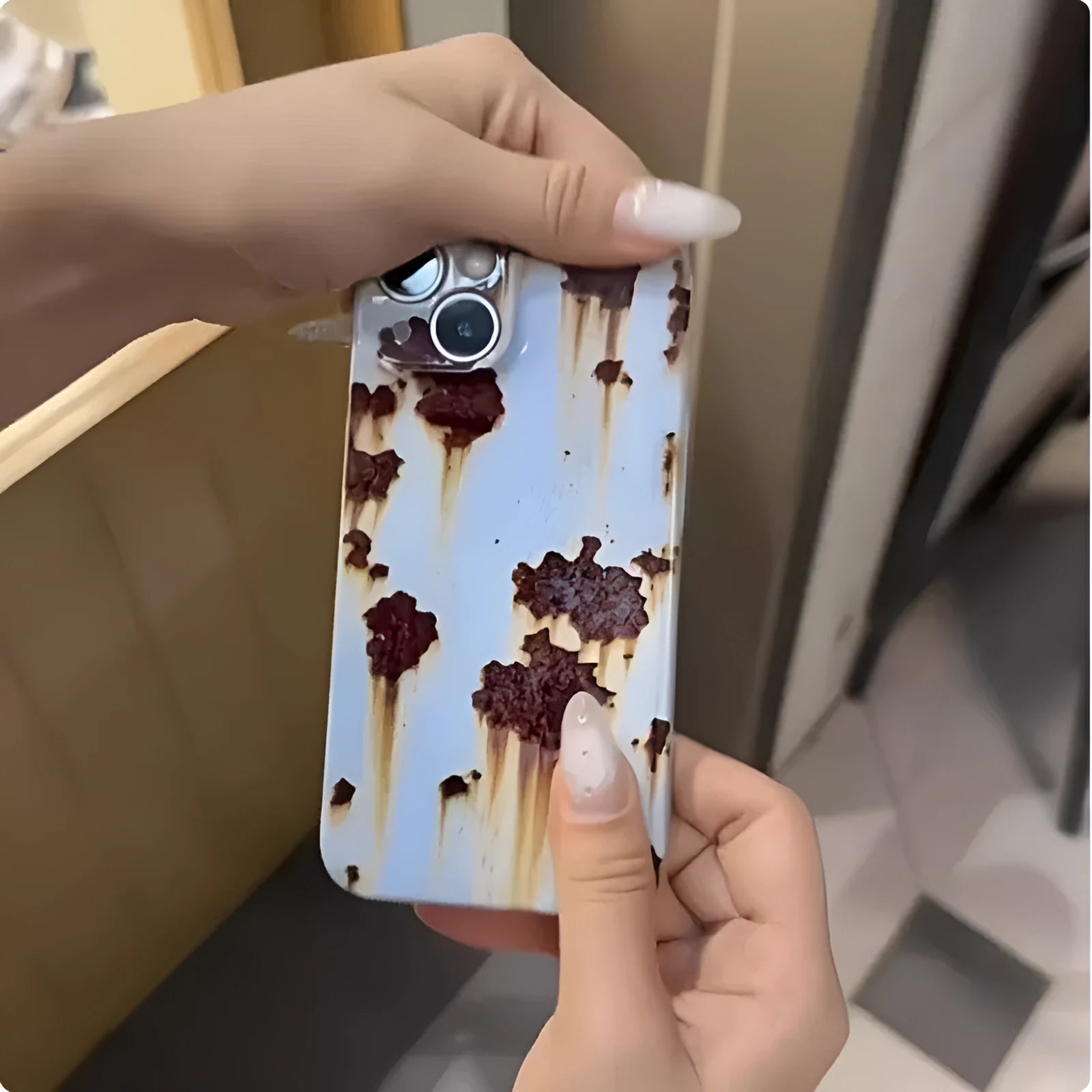 Rust Spot phone case for iPhone 16 Pro, hard shell drop resistant all-inclusive cover