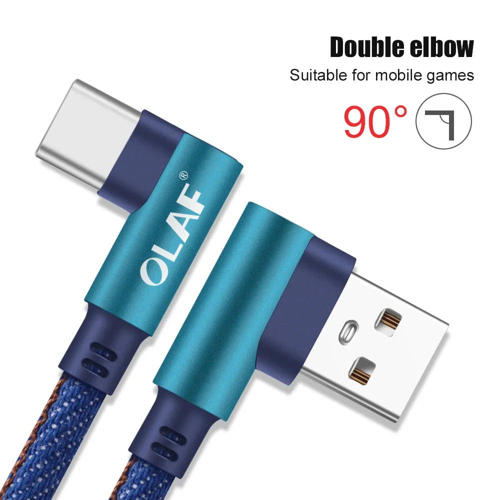 Fast charging USB cable with aluminium alloy connectors, available in Android and Type-C types and multiple colours.
