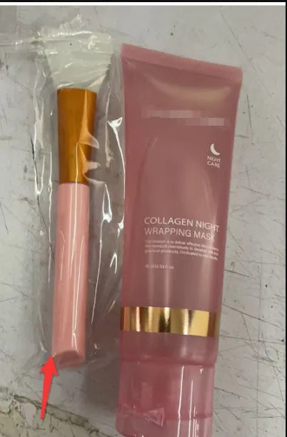 75ml collagen night face mask bottle with brush applicator for even overnight application