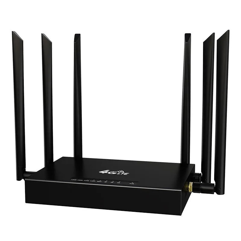 Industrial-grade 4G/3G router with removable iron box enclosure measuring 29.5 x 25 x 5 cm