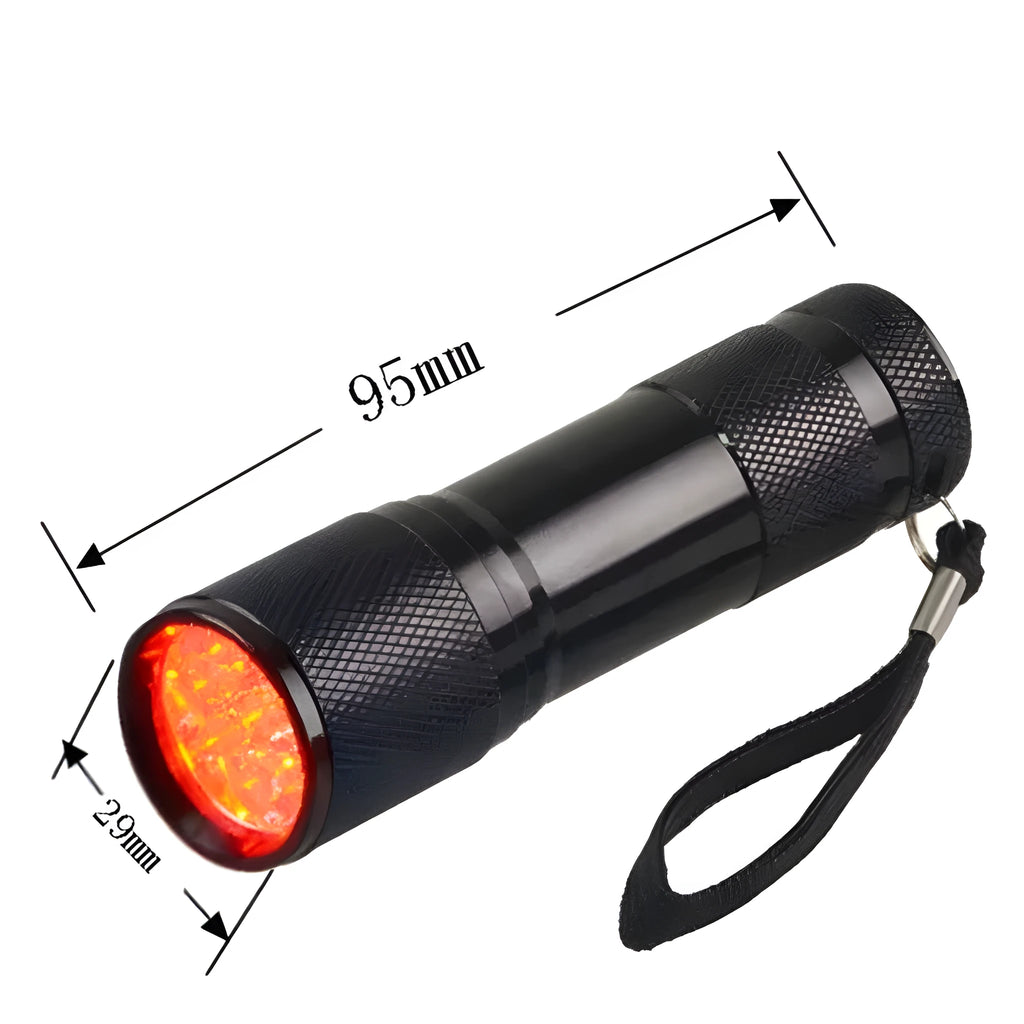 Black aluminium alloy smart vein locator with red LED lights for medical vein identification