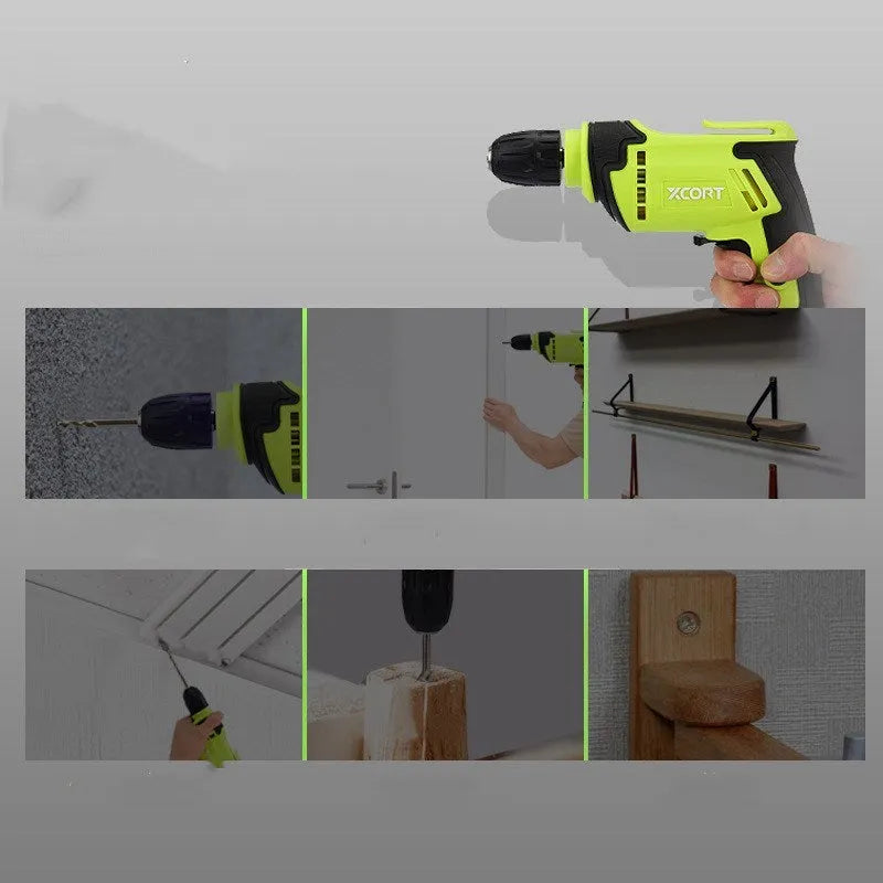 450W pistol grip electric drill with multi-speed control and a 10mm chuck.