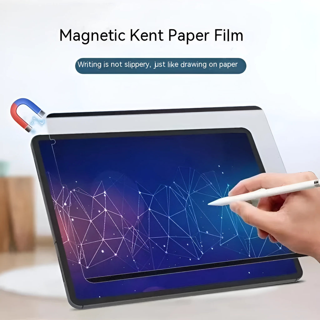 Magnetic detachable writing film for iPad with alcohol wipe and scraper, 11-inch PET magnet screen protector.