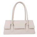 Women's retro square shoulder bag in PU leather with single strap and stitching details
