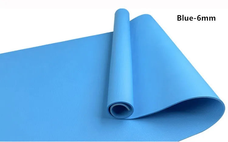 EVA yoga mat in multiple colours showing 4mm and 6mm thickness options for fitness and exercise