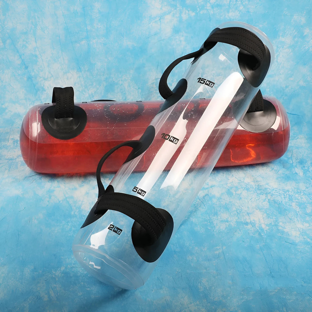 Transparent PVC water injection weight bag inflatable soft dumbbell for strength training